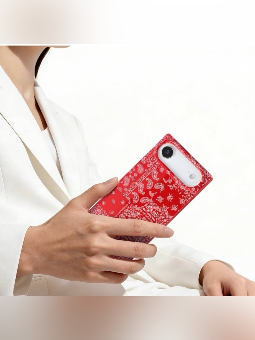 Hello Lux IPhone Air Red Bandana Square Phone Case